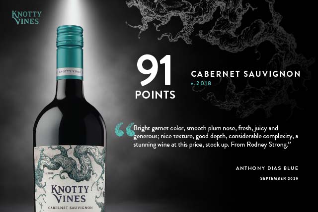 Knotty Vines 2018 Cabernet Sauvignon 91 Points Sell Sheet