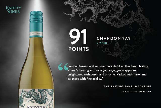 Knotty Vines Chardonnay 2018 91 Points Sell Sheet Thumbnail